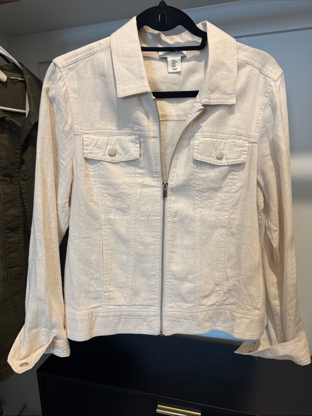 Light Cream Women's Zip-Front Jacket